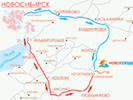Схема проезда от Новосибирска 130 км 
